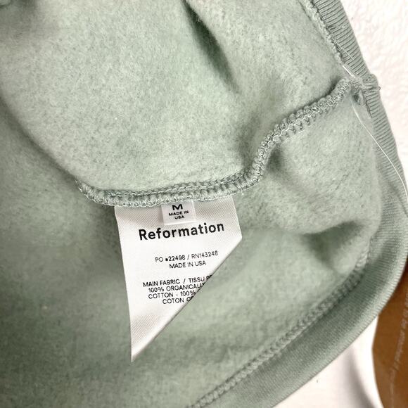 NWT Reformation Medium Newport Knit Celadon Green Casual Mini Sweat Skirt - Picture 6 of 7
